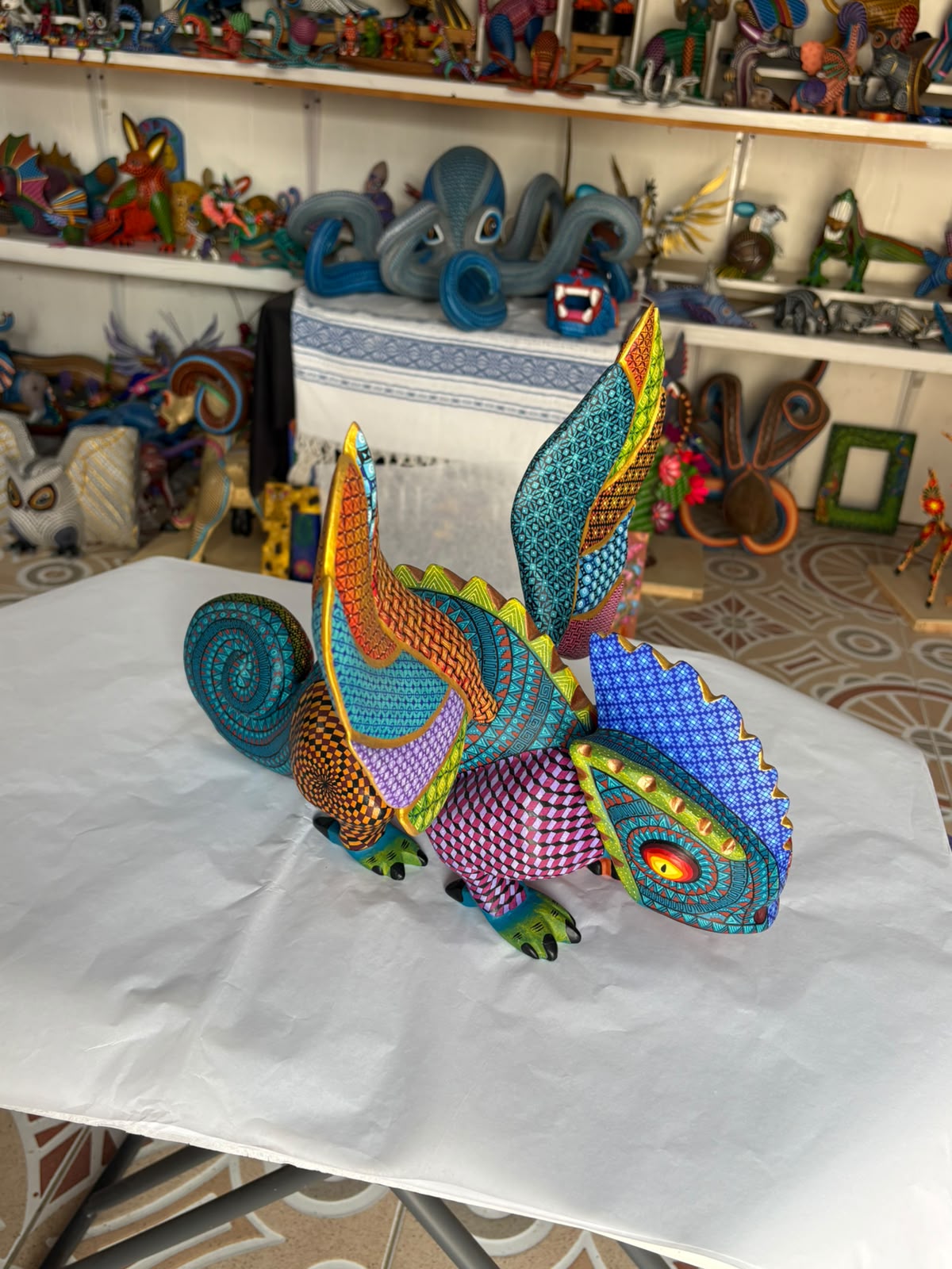 Camaleón Alebrije de Copal